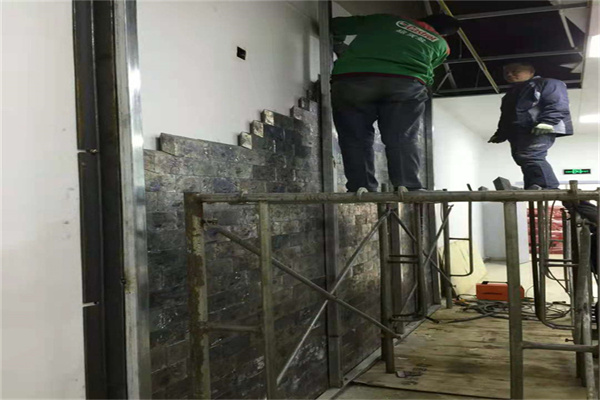 柳州贵阳核医学铅砖施工现场 